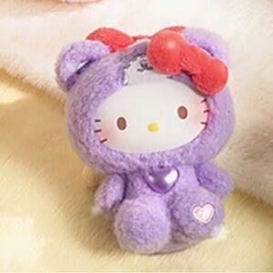 Top Toy- HELLO KITTY Teddy Pajamas Plush Keychain- Confirmed: Taro Pajamas (NIB)